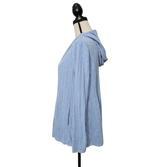 Barefoot Dreams Namaste Cozychic Ultra Lite Ribbed Hooded Cardigan - Picture 5 of 9